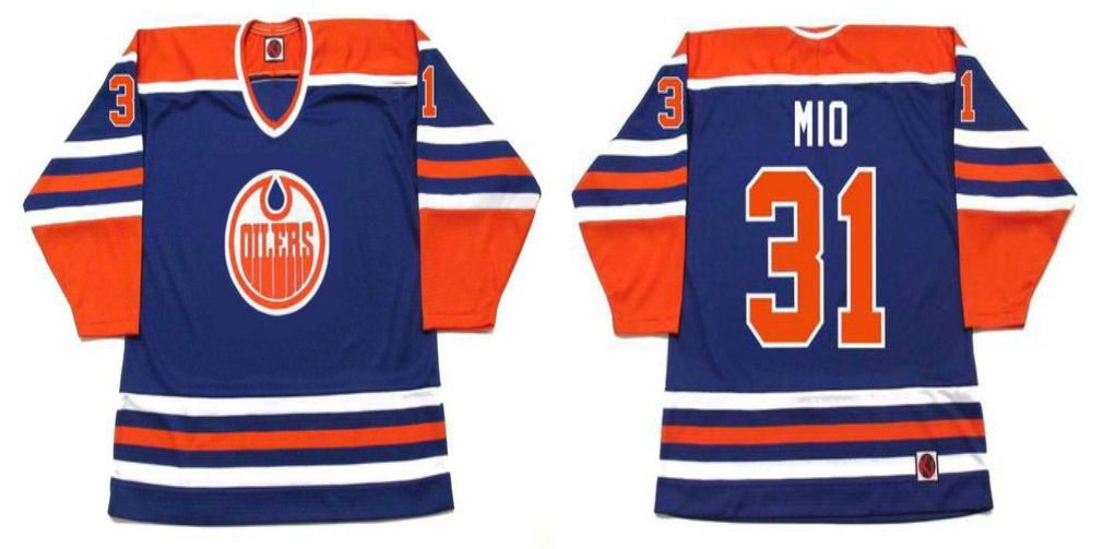 2019 Men Edmonton Oilers #31 Mio Blue CCM NHL jerseys->edmonton oilers->NHL Jersey